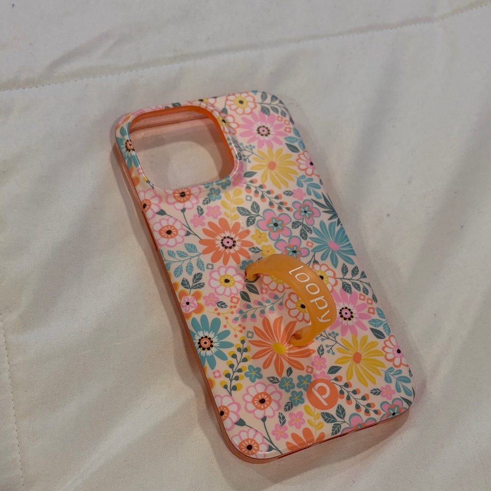 LOOPY iPhone 14 Pro Max Floral Phone Case with Grip by Loopy